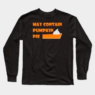 Lispe May Contain Pumpkin Pie Long Sleeve T-Shirt